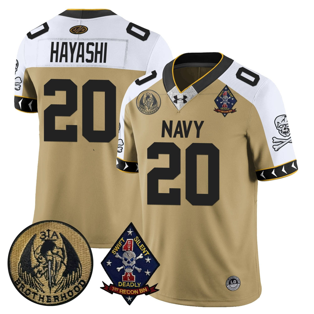 Men's Navy Midshipmen Lacrosse Jolly Rogers Vapor Limited Jersey - All Stitched