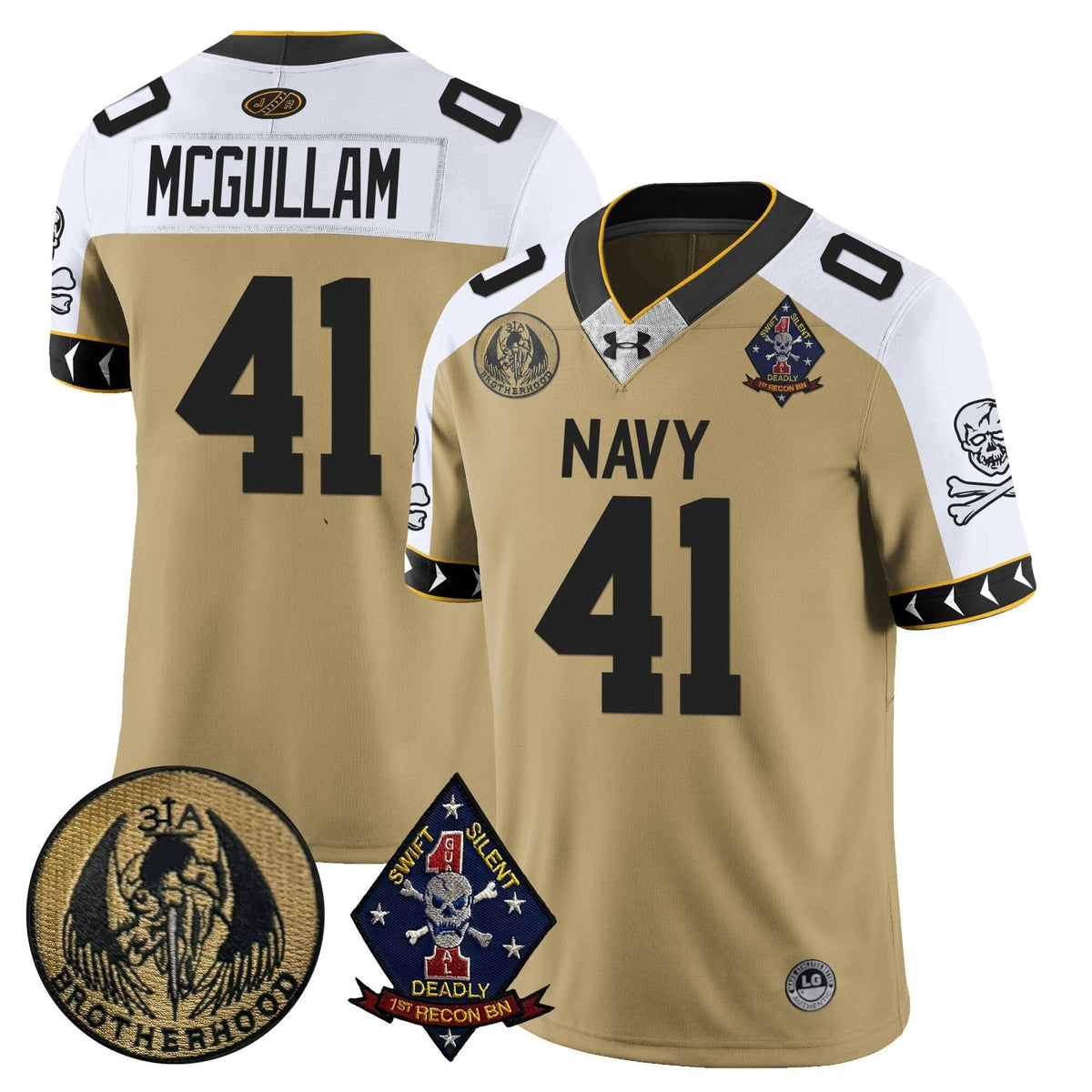 Men's Navy Midshipmen Lacrosse Jolly Rogers Vapor Limited Jersey - All Stitched