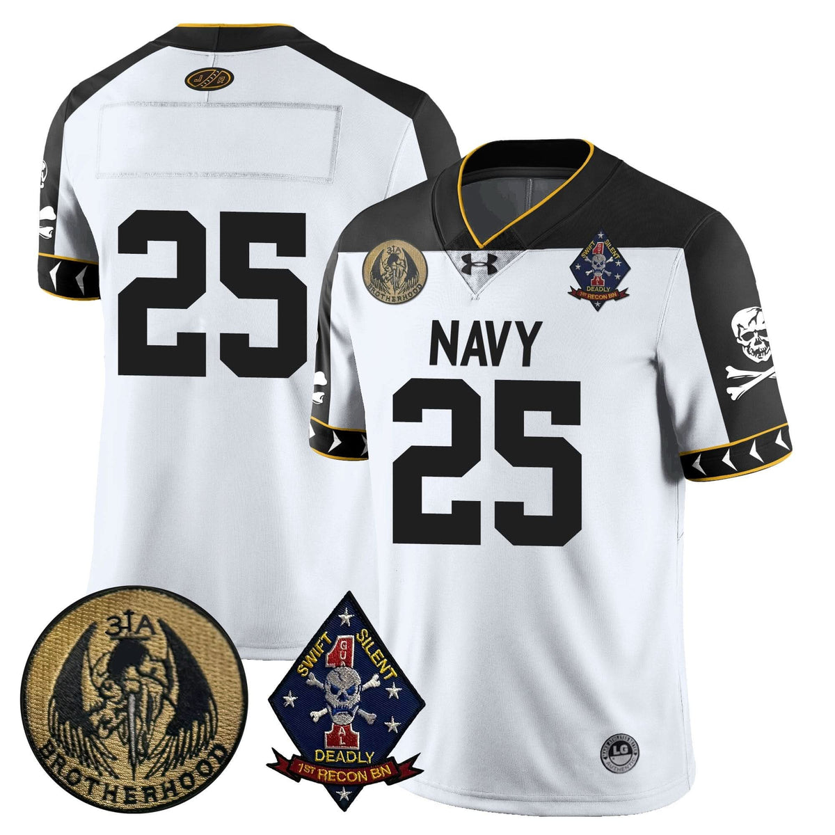 Men's Navy Midshipmen Lacrosse Jolly Rogers Vapor Limited Jersey - All Stitched