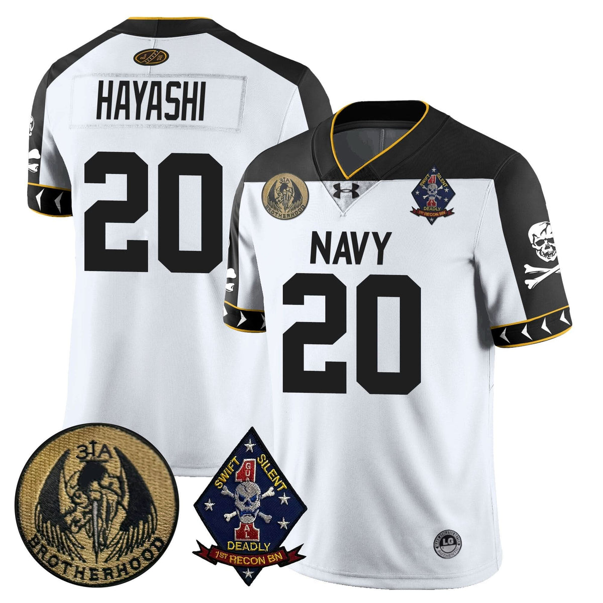 Men's Navy Midshipmen Lacrosse Jolly Rogers Vapor Limited Jersey - All Stitched