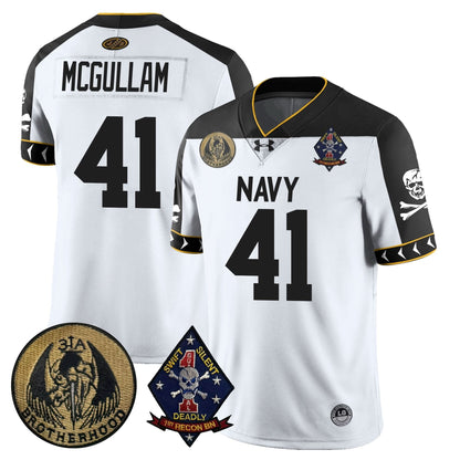 Men's Navy Midshipmen Lacrosse Jolly Rogers Vapor Limited Jersey - All Stitched