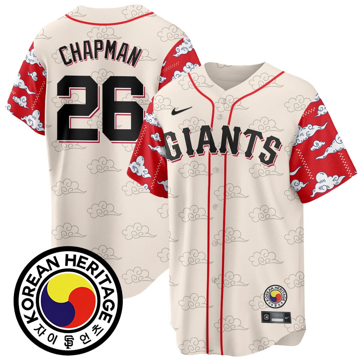 Men's San Francisco Giants Korean Heritage Jersey - All Stitched