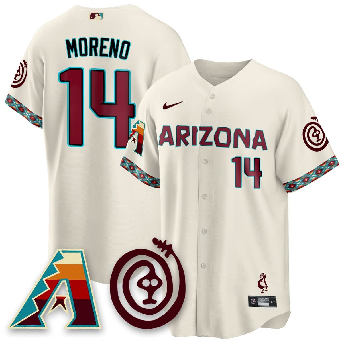 Men's Arizona Diamondbacks City Connect Concept Jersey V2 - All Stitched
