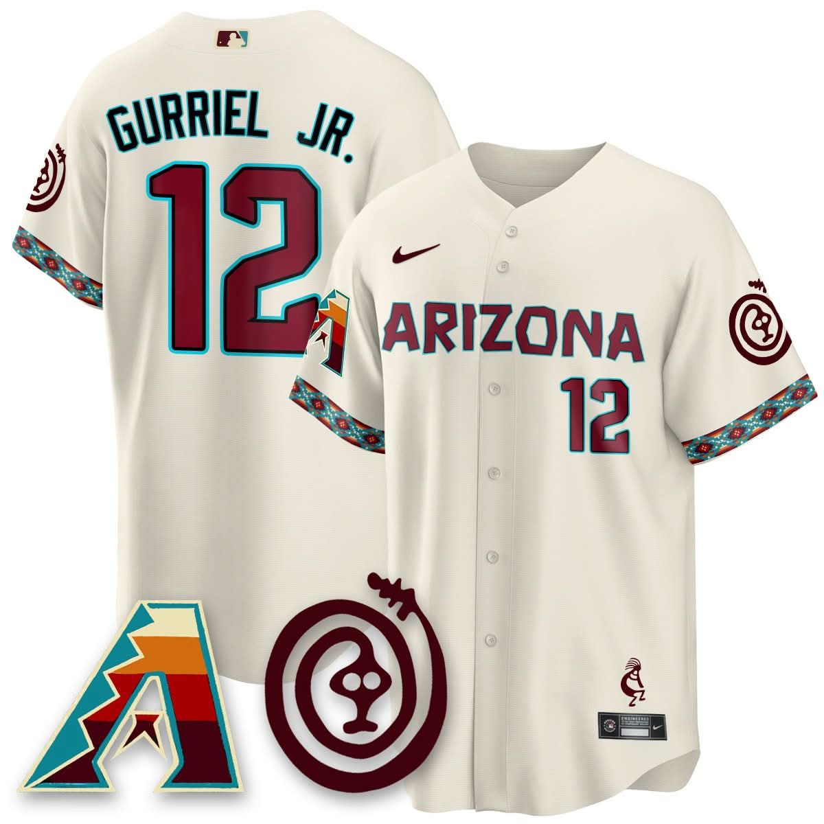 Men's Arizona Diamondbacks City Connect Concept Jersey V2 - All Stitched