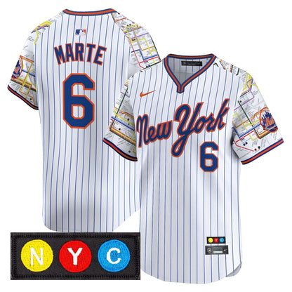 Men's New York Mets Subway Style Vapor Premier Limited Jersey - Stitched