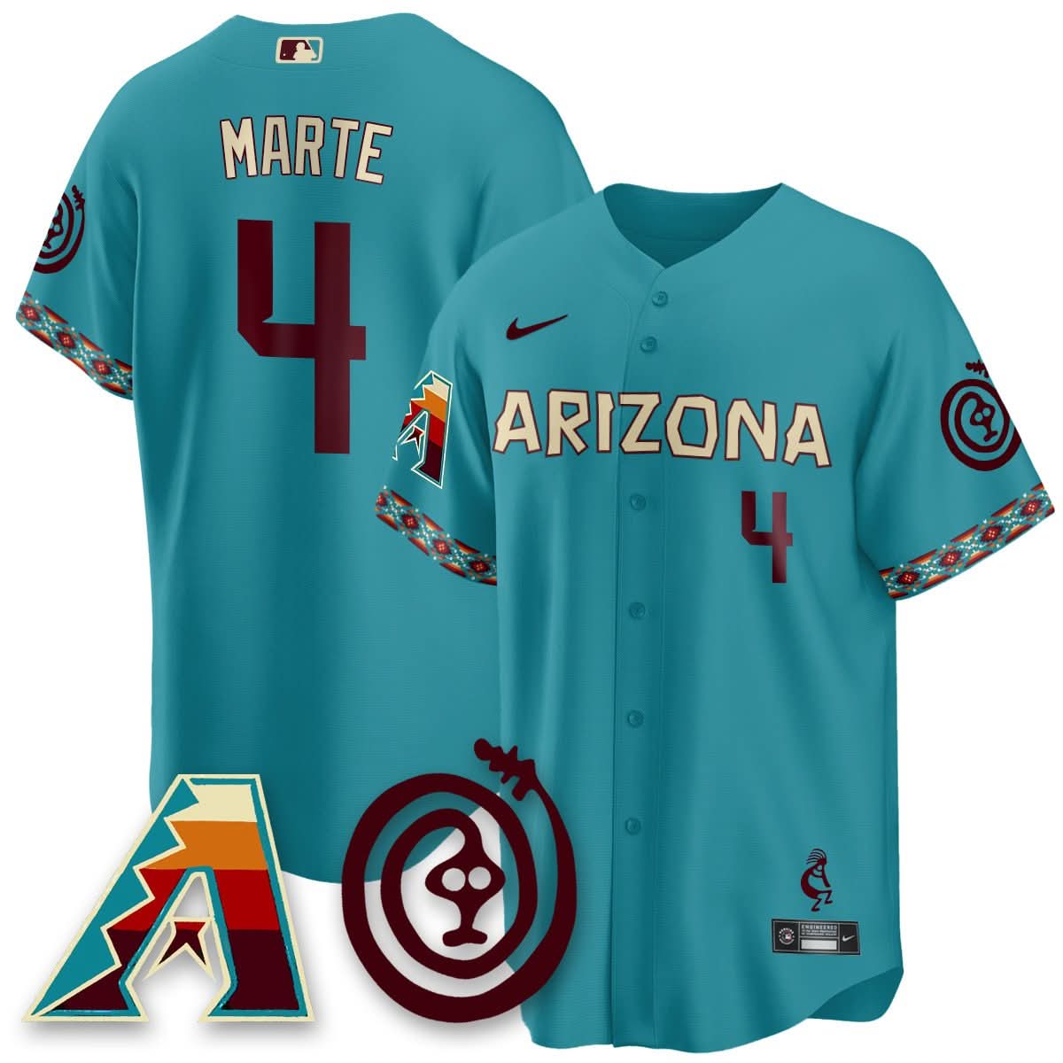 Men's Arizona Diamondbacks City Connect Concept Jersey V2 - All Stitched
