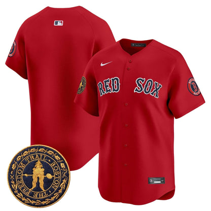 Men's Boston Red Sox Freedom Trail Patch Vapor Premier Limited Jersey - All Stitched