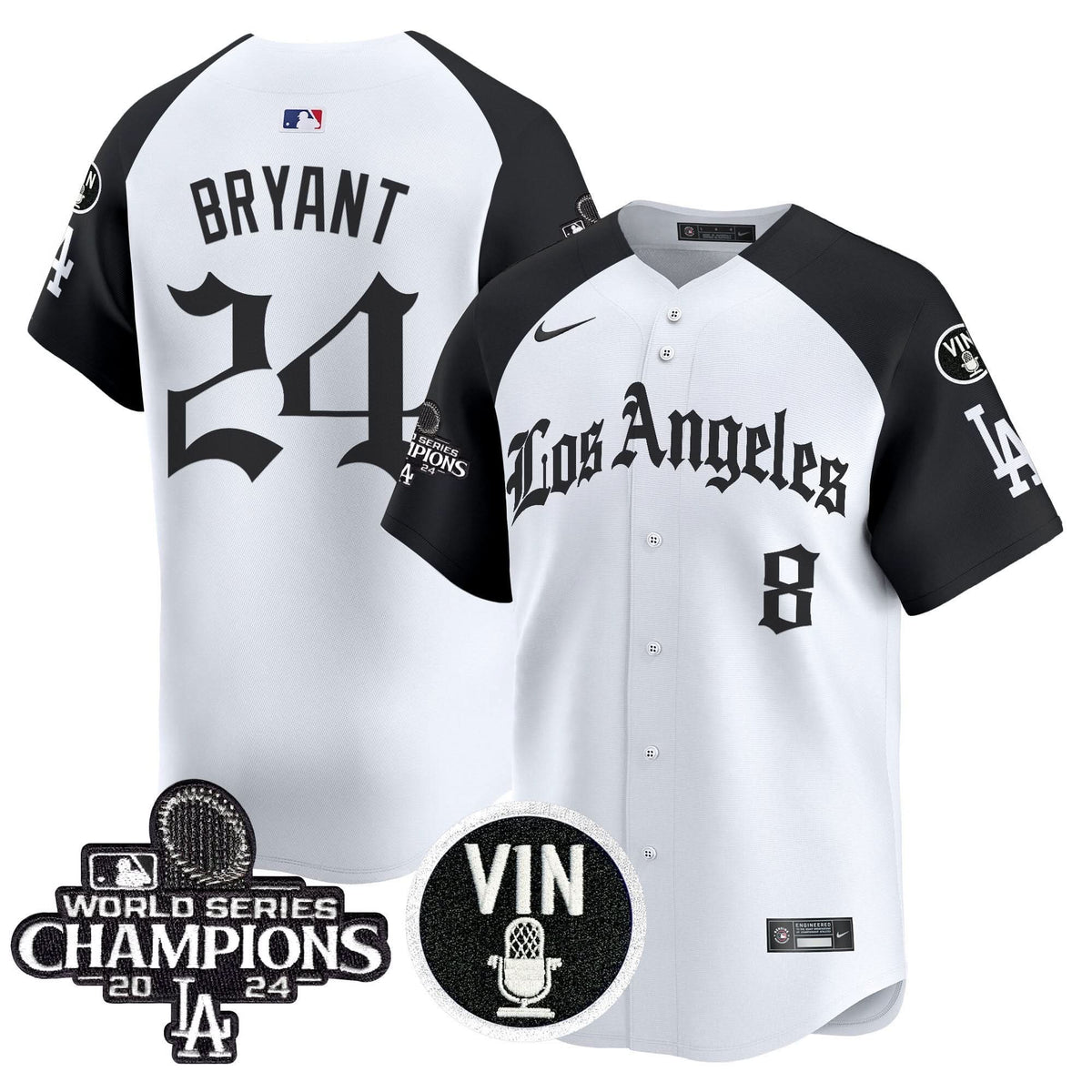 Men's Dodgers 2025 LA Gothic Style Vapor Premier Limited Jersey - All Stitched