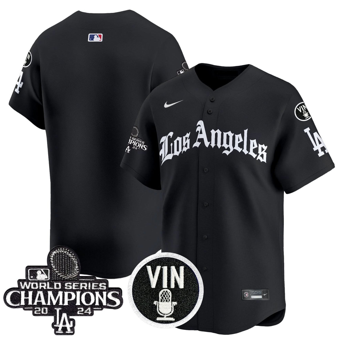 Men's Dodgers 2025 LA Gothic Style Vapor Premier Limited Jersey - All Stitched