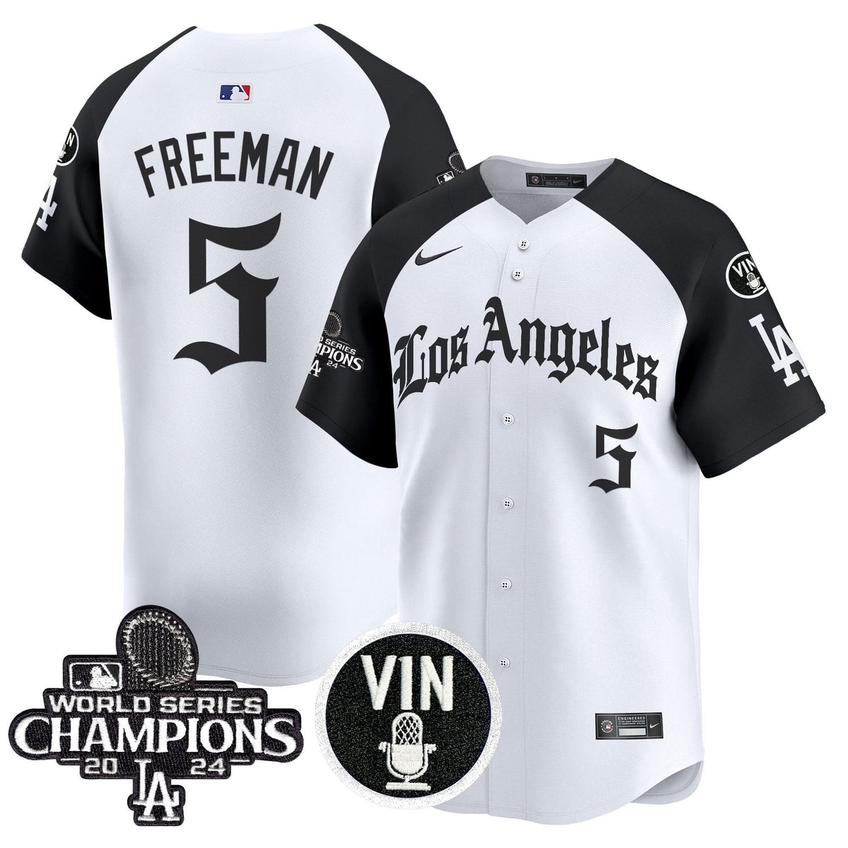 Men's Dodgers 2025 LA Gothic Style Vapor Premier Limited Jersey - All Stitched