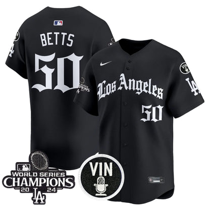Men's Dodgers 2025 LA Gothic Style Vapor Premier Limited Jersey - All Stitched