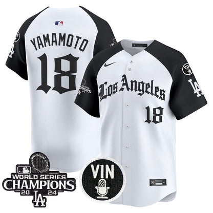 Men's Dodgers 2025 LA Gothic Style Vapor Premier Limited Jersey - All Stitched