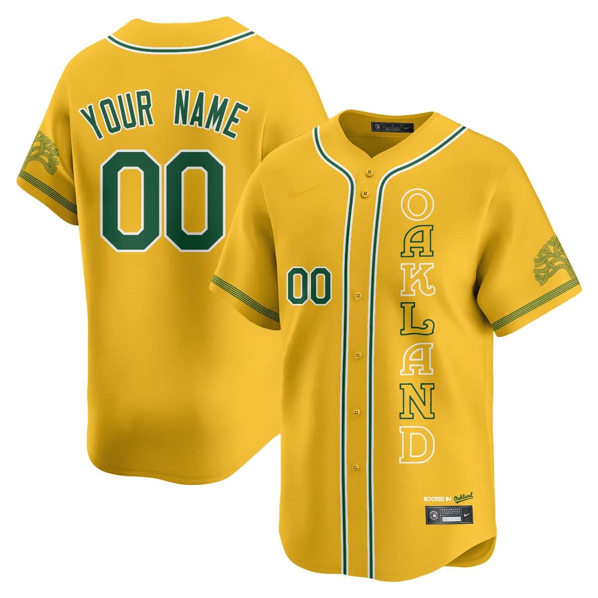 Custom Name/Gender Oakland Athletics City Connect Concept Jersey - All Stitched