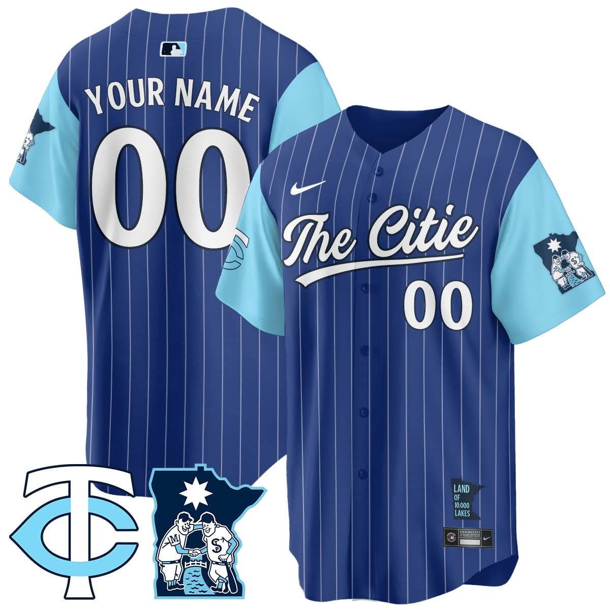 Custom Name/Gender Minnesota Twins City Connect Concept Jersey - All Stitched
