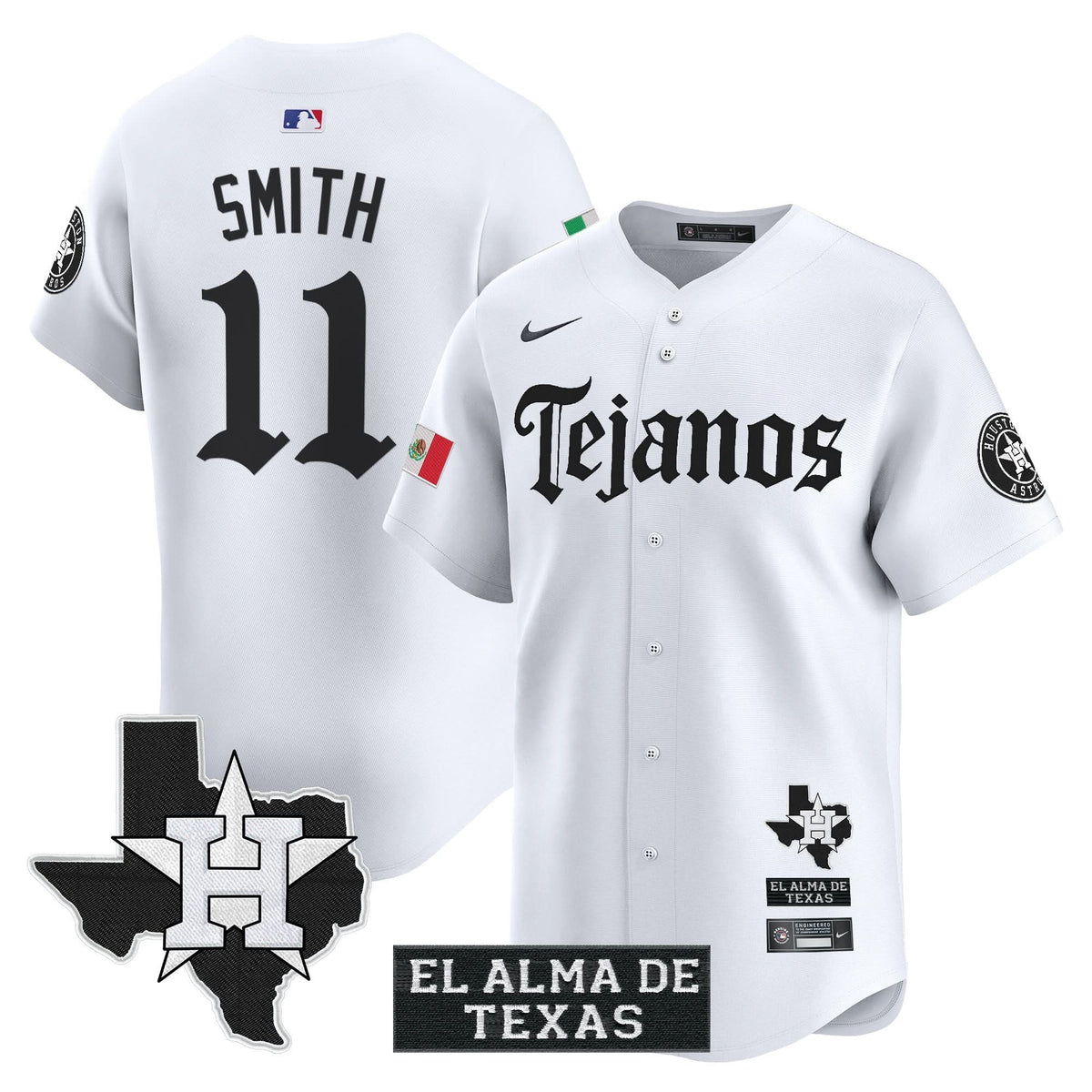 Men's Houston Astros Mexico Tejano Barrio Style Vapor Premier Limited Jersey - All Stitched