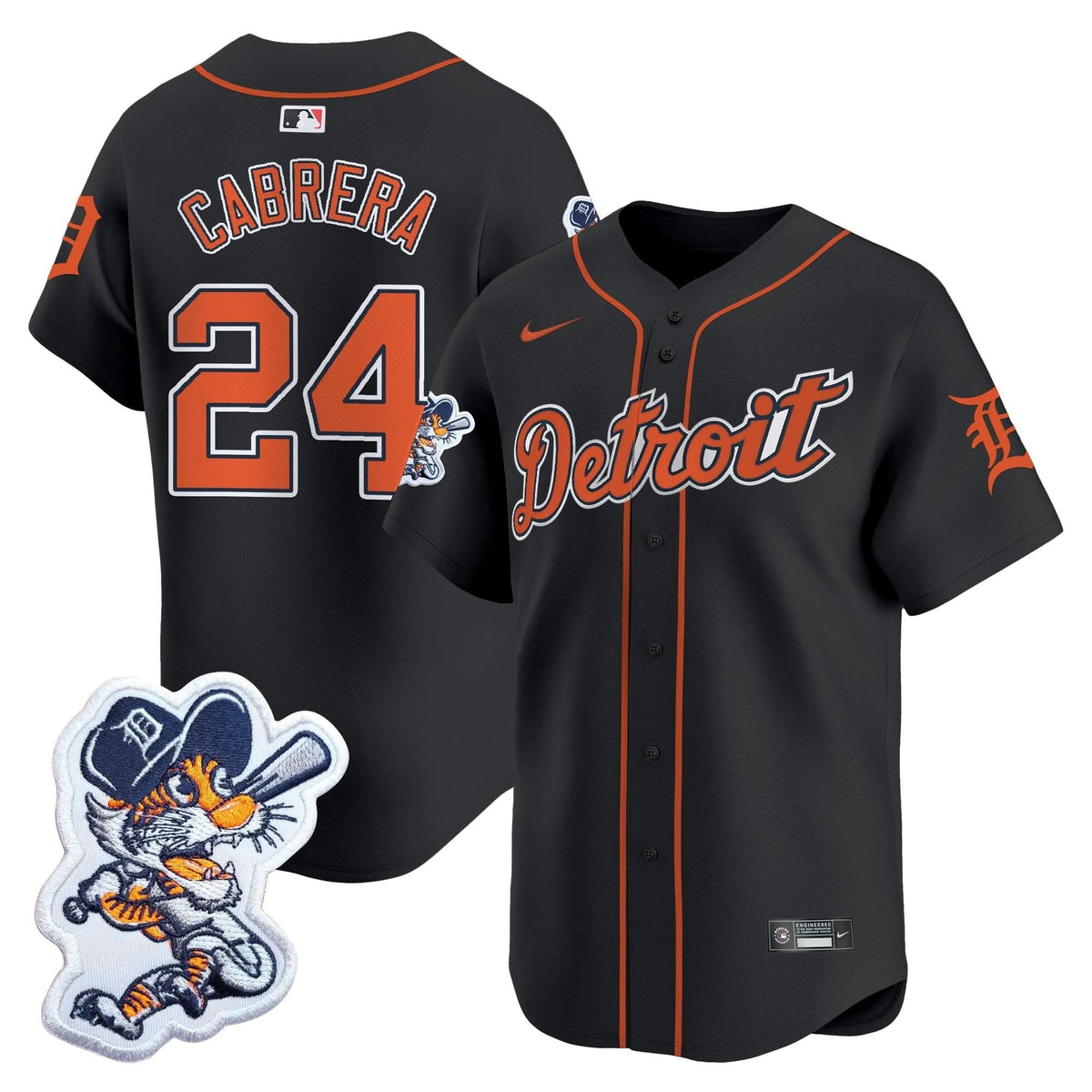 Men's Detroit Tigers Paws Patch Vapor Premier Limited Jersey - All Stitched