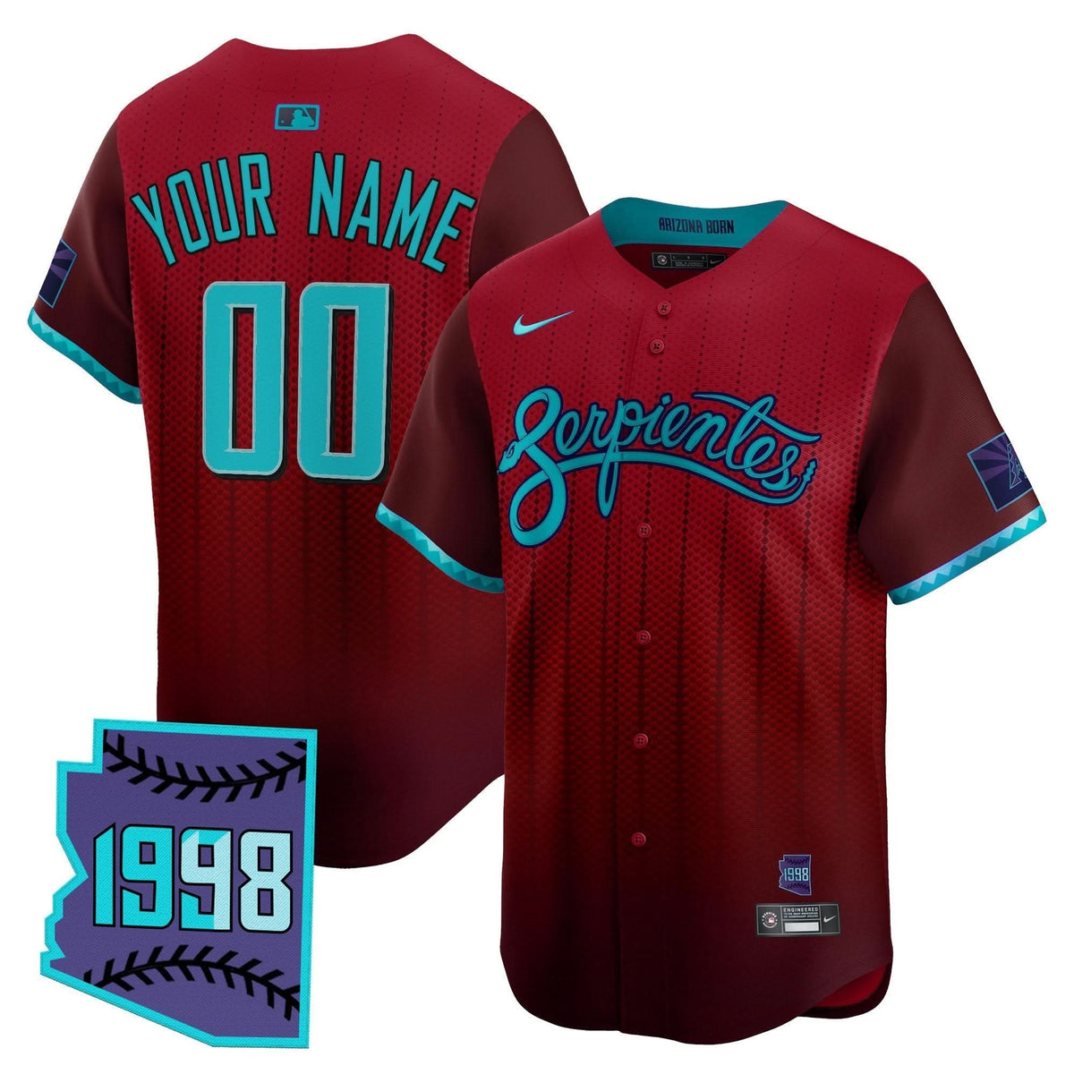 Arizona Diamondbacks 2025 City Connect Vapor Premier Limited Custom Jersey V2 - Stitched