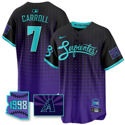 Arizona Diamondbacks Purple for Second “Serpientes” City Connect Jersey - All Stitched