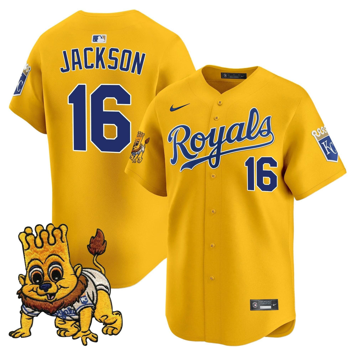 Men's Kansas City Royals Sluggerrr Patch Vapor Premier Limited Jersey - All Stitched
