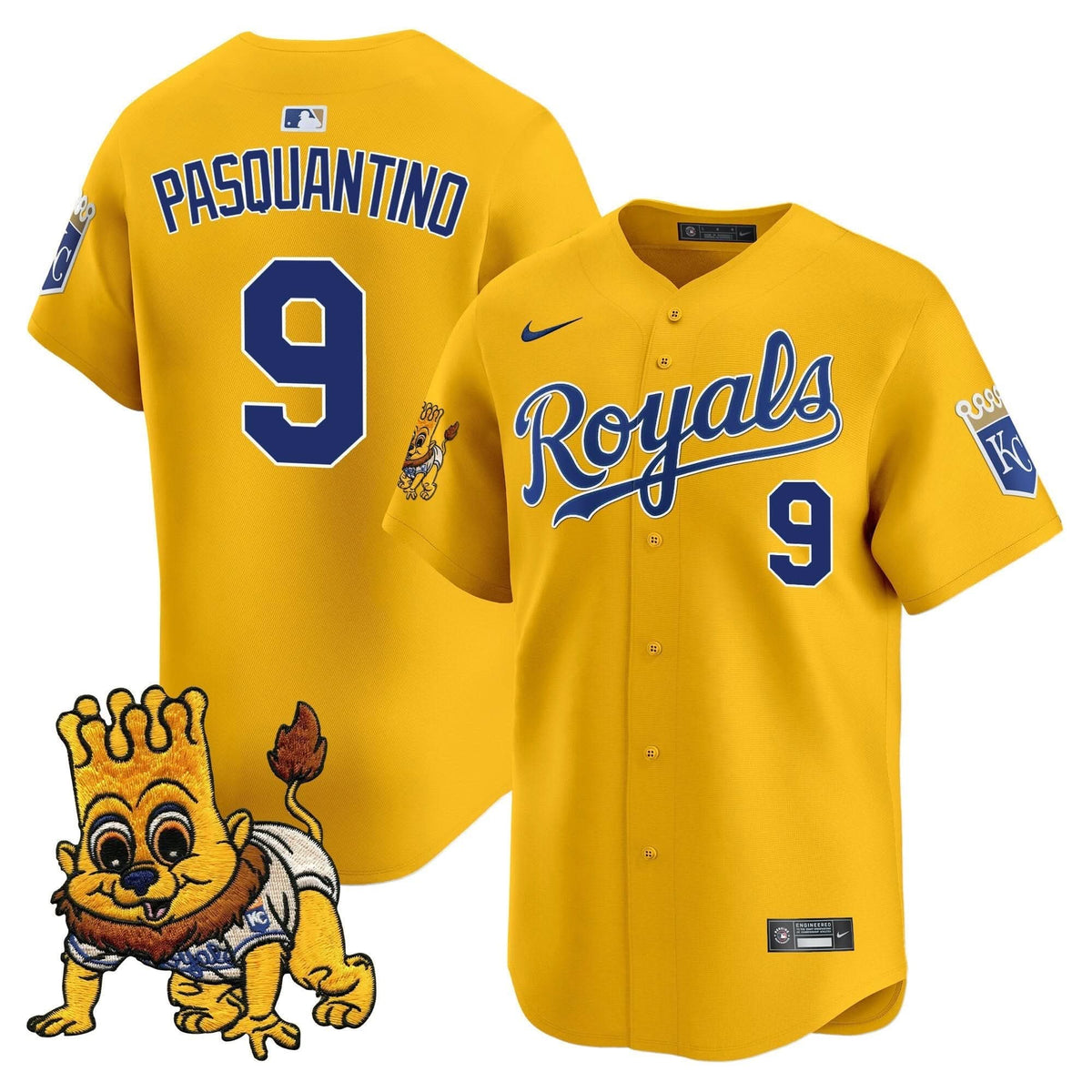Men's Kansas City Royals Sluggerrr Patch Vapor Premier Limited Jersey - All Stitched