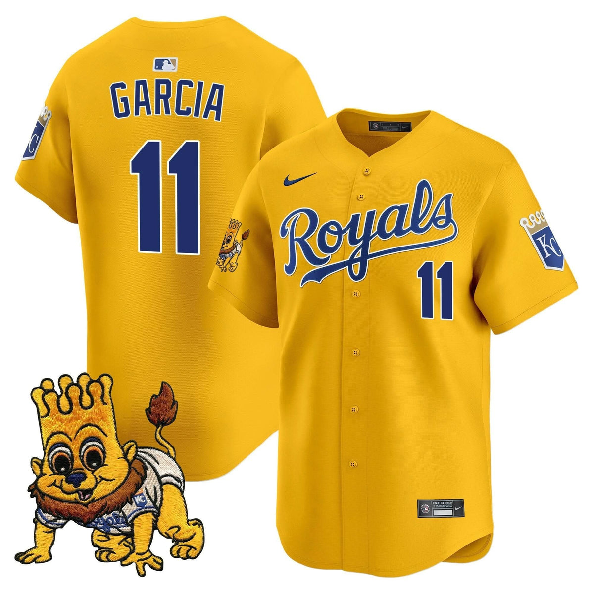 Men's Kansas City Royals Sluggerrr Patch Vapor Premier Limited Jersey - All Stitched