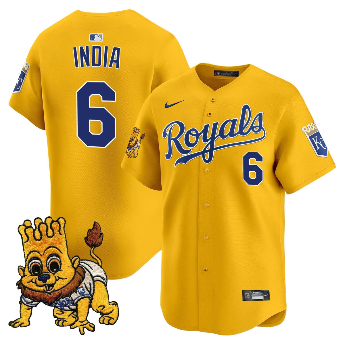 Men's Kansas City Royals Sluggerrr Patch Vapor Premier Limited Jersey - All Stitched