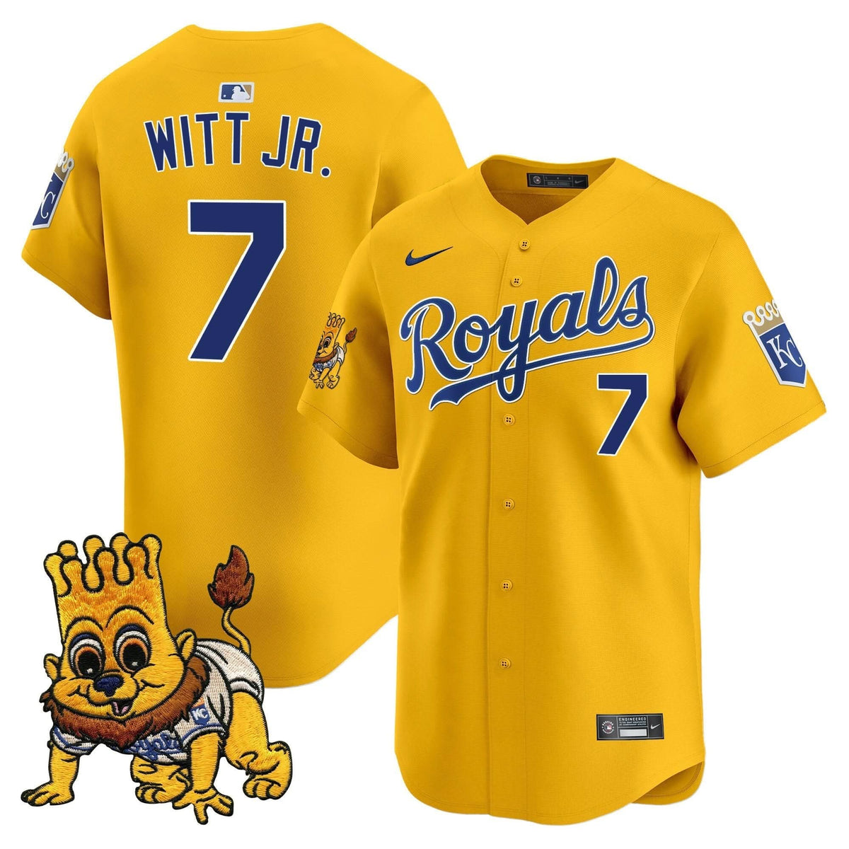 Kansas City Royals Sluggerrr Patch Vapor Premier Limited Jersey - All Stitched