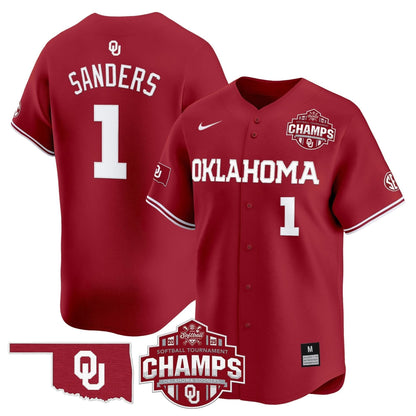 Oklahoma Sooners 2025 SEC Softball Conference Tournament Champions Patch Vapor Premier Limited Jersey - All Stitched