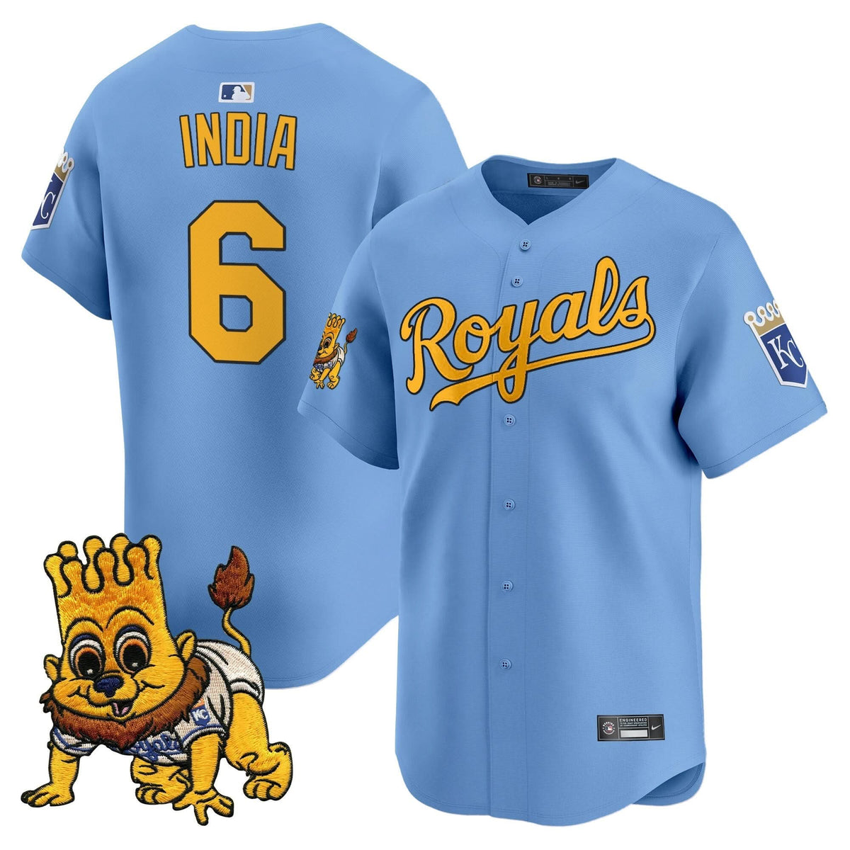 Men's Kansas City Royals Sluggerrr Patch Vapor Premier Limited Jersey - All Stitched