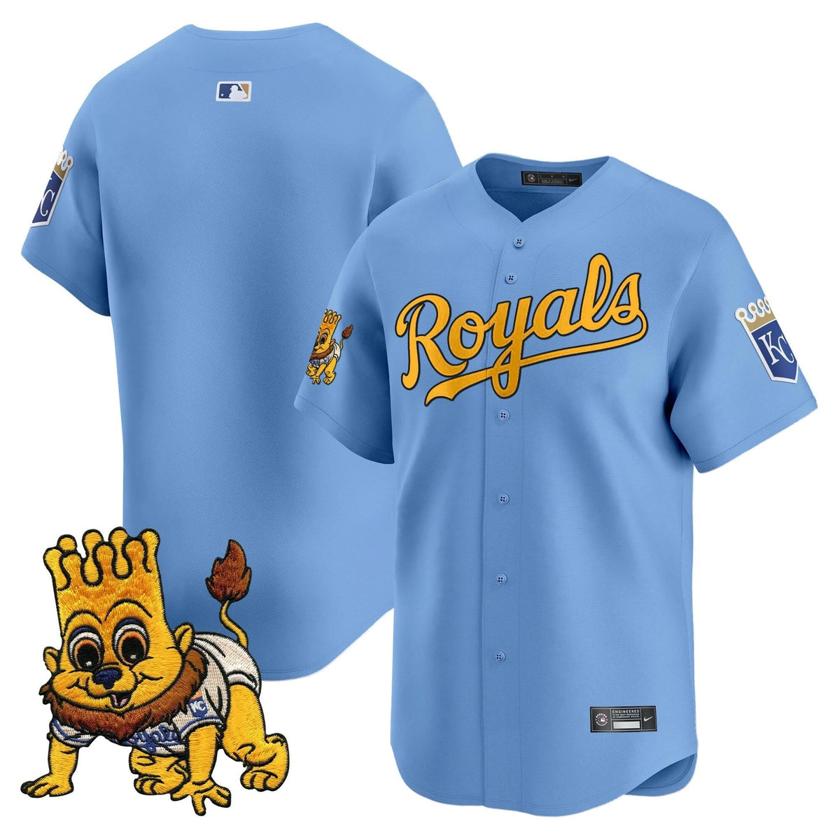Men's Kansas City Royals Sluggerrr Patch Vapor Premier Limited Jersey - All Stitched