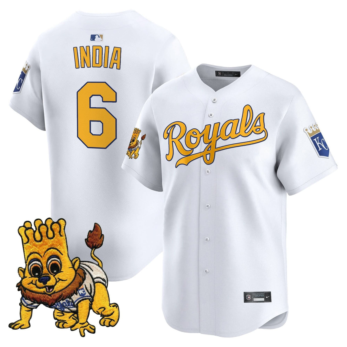 Men's Kansas City Royals Sluggerrr Patch Vapor Premier Limited Jersey - All Stitched