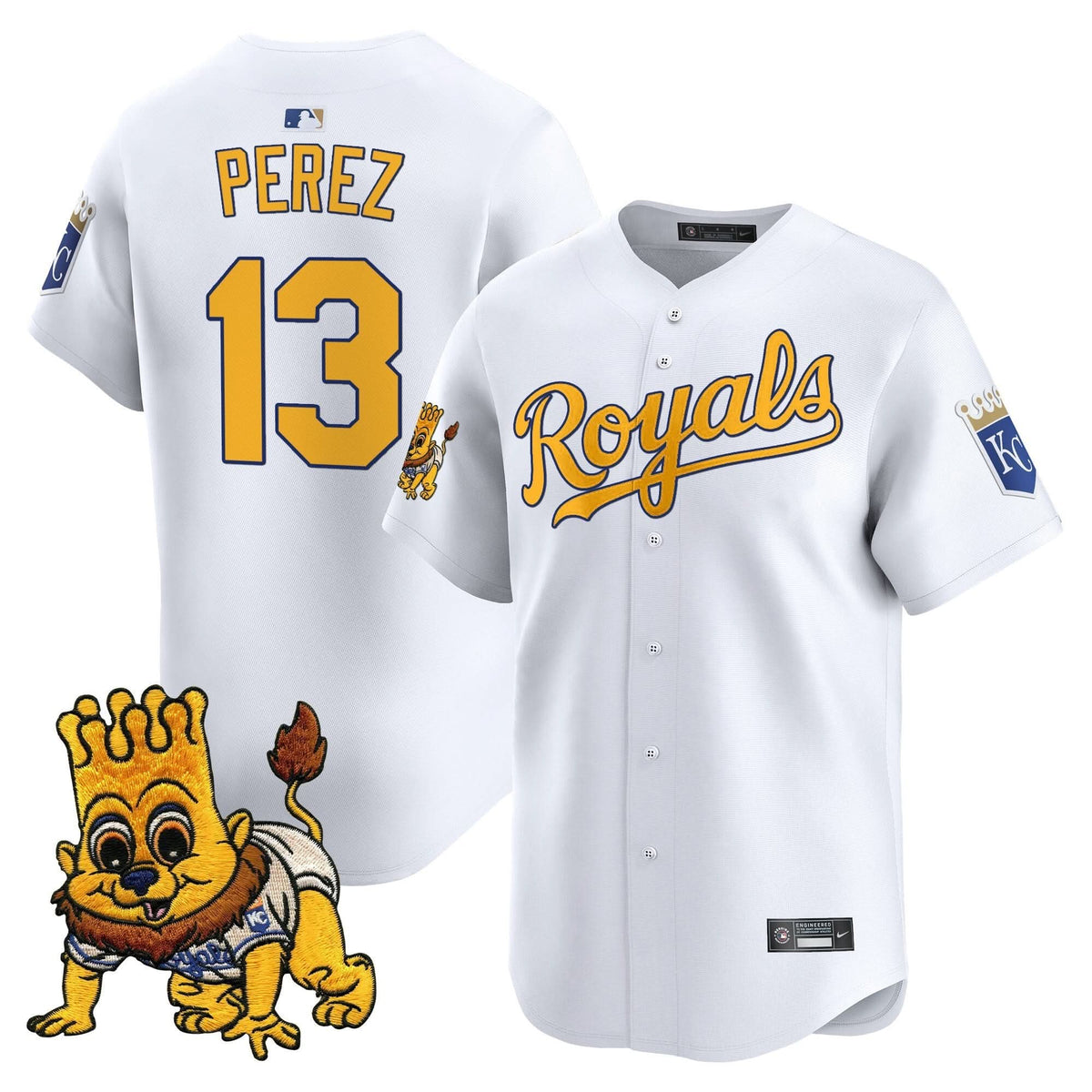Men's Kansas City Royals Sluggerrr Patch Vapor Premier Limited Jersey - All Stitched