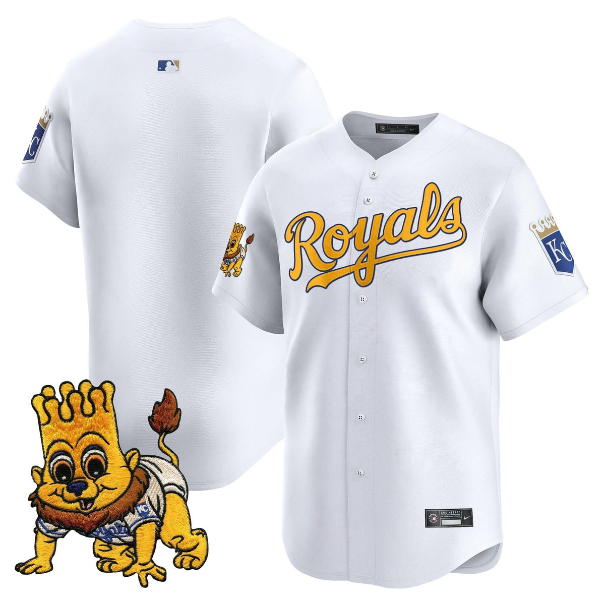 Men's Kansas City Royals Sluggerrr Patch Vapor Premier Limited Jersey - All Stitched