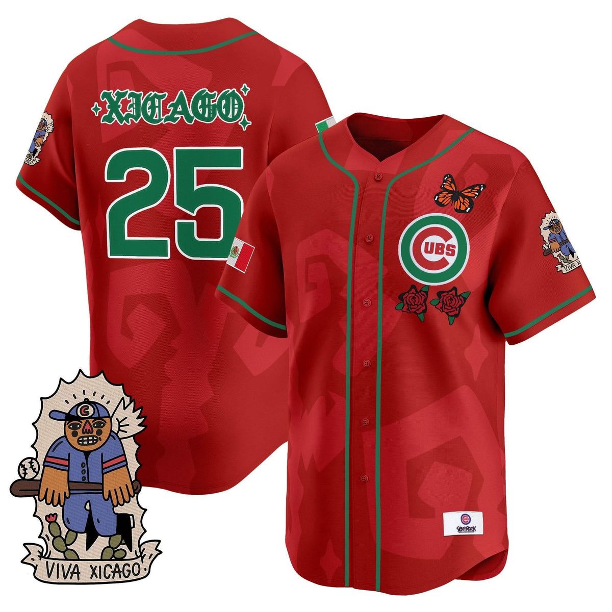 Men's 2025 Chicago Cubs Mexican Heritage Vapor Premier Limited Jersey - Stitched