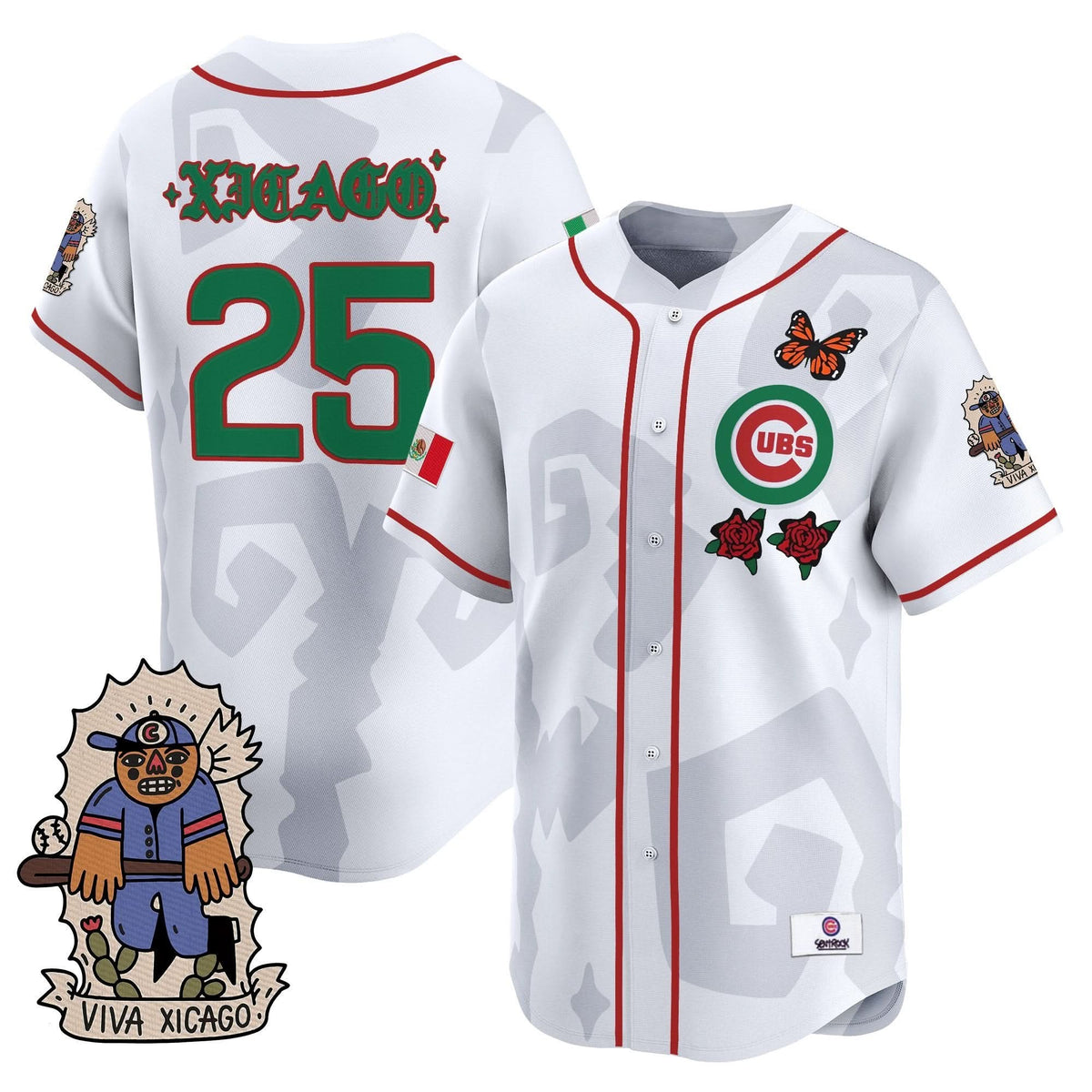 Men's 2025 Chicago Cubs Mexican Heritage Vapor Premier Limited Jersey - Stitched