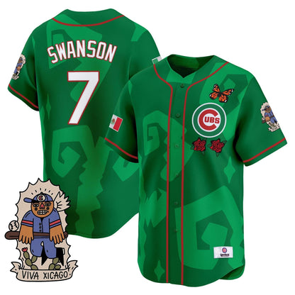 Men's 2025 Chicago Cubs Mexican Heritage Vapor Premier Limited Jersey - Stitched