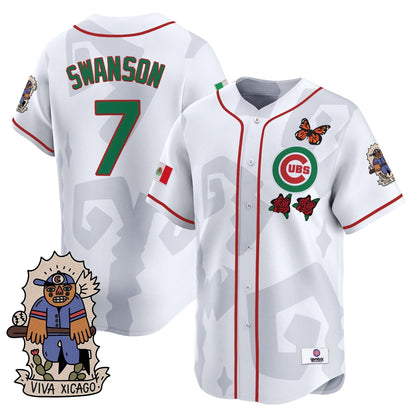 Men's 2025 Chicago Cubs Mexican Heritage Vapor Premier Limited Jersey - Stitched