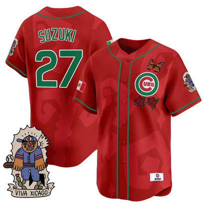 Men's 2025 Chicago Cubs Mexican Heritage Vapor Premier Limited Jersey - Stitched