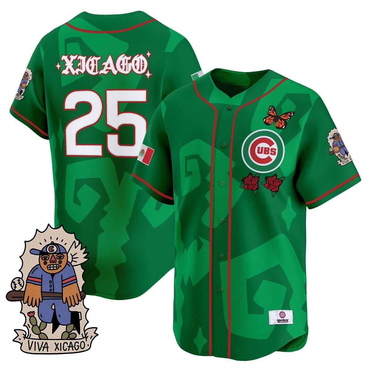 Men's 2025 Chicago Cubs Mexican Heritage Vapor Premier Limited Jersey - Stitched