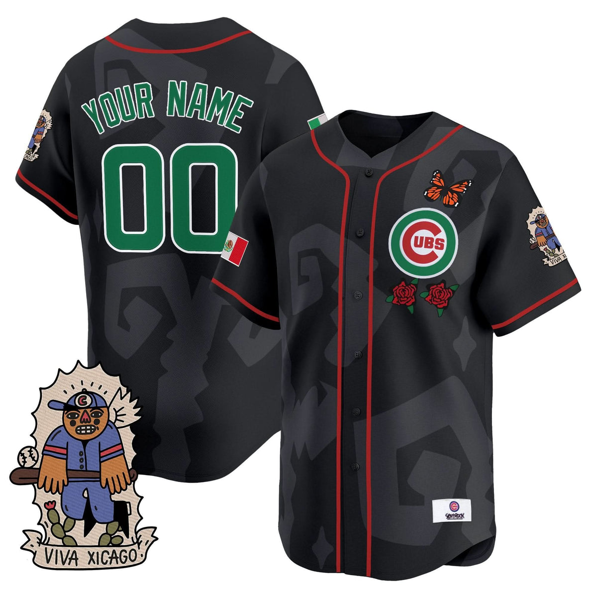 2025 Chicago Cubs Mexican Heritage Vapor Premier Limited Custom Jersey - Stitched