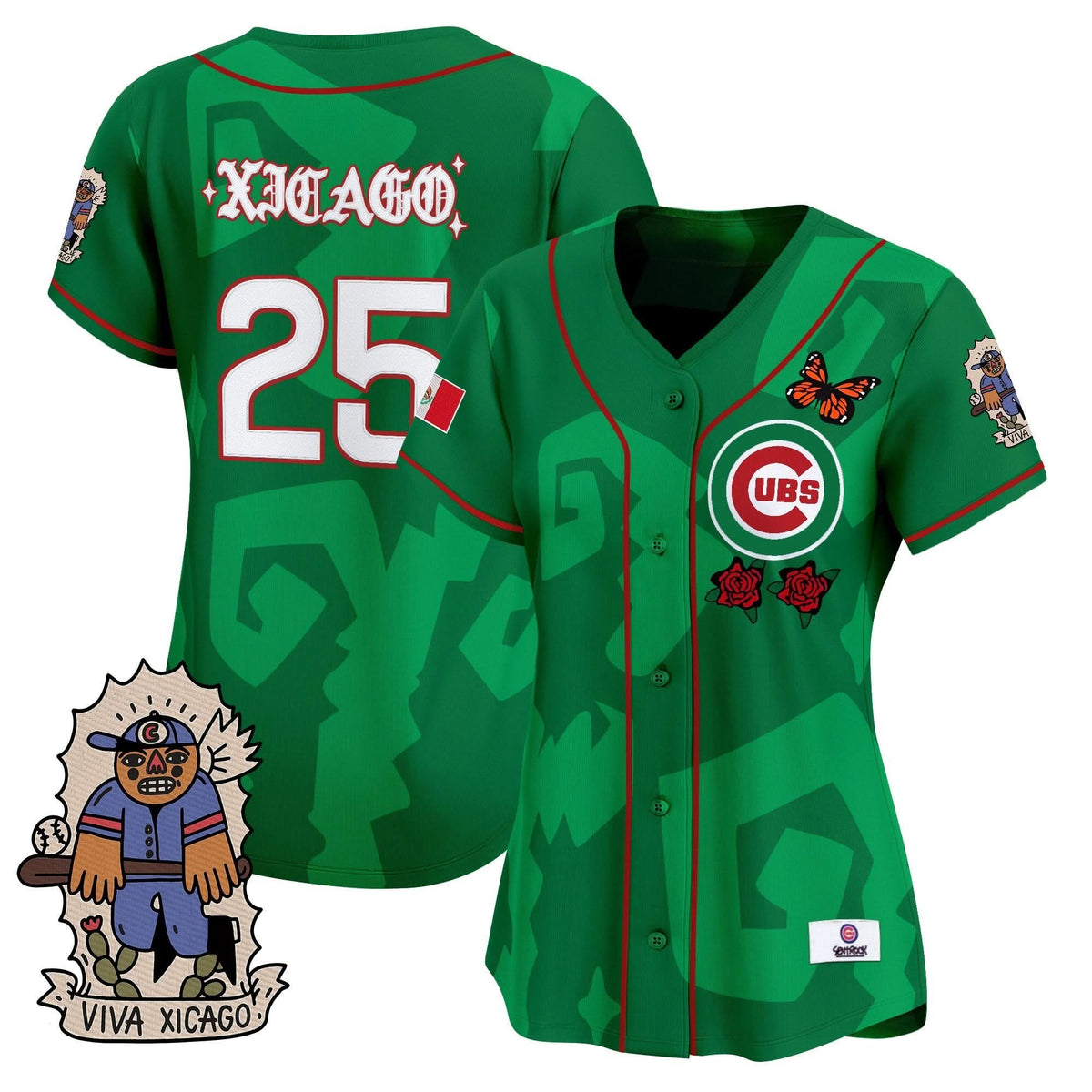 Women's 2025 Chicago Cubs Mexican Heritage Vapor Premier Limited Jersey - Stitched