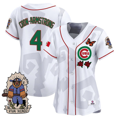 Women's 2025 Chicago Cubs Mexican Heritage Vapor Premier Limited Jersey - Stitched