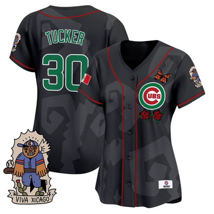 Women's 2025 Chicago Cubs Mexican Heritage Vapor Premier Limited Jersey - Stitched