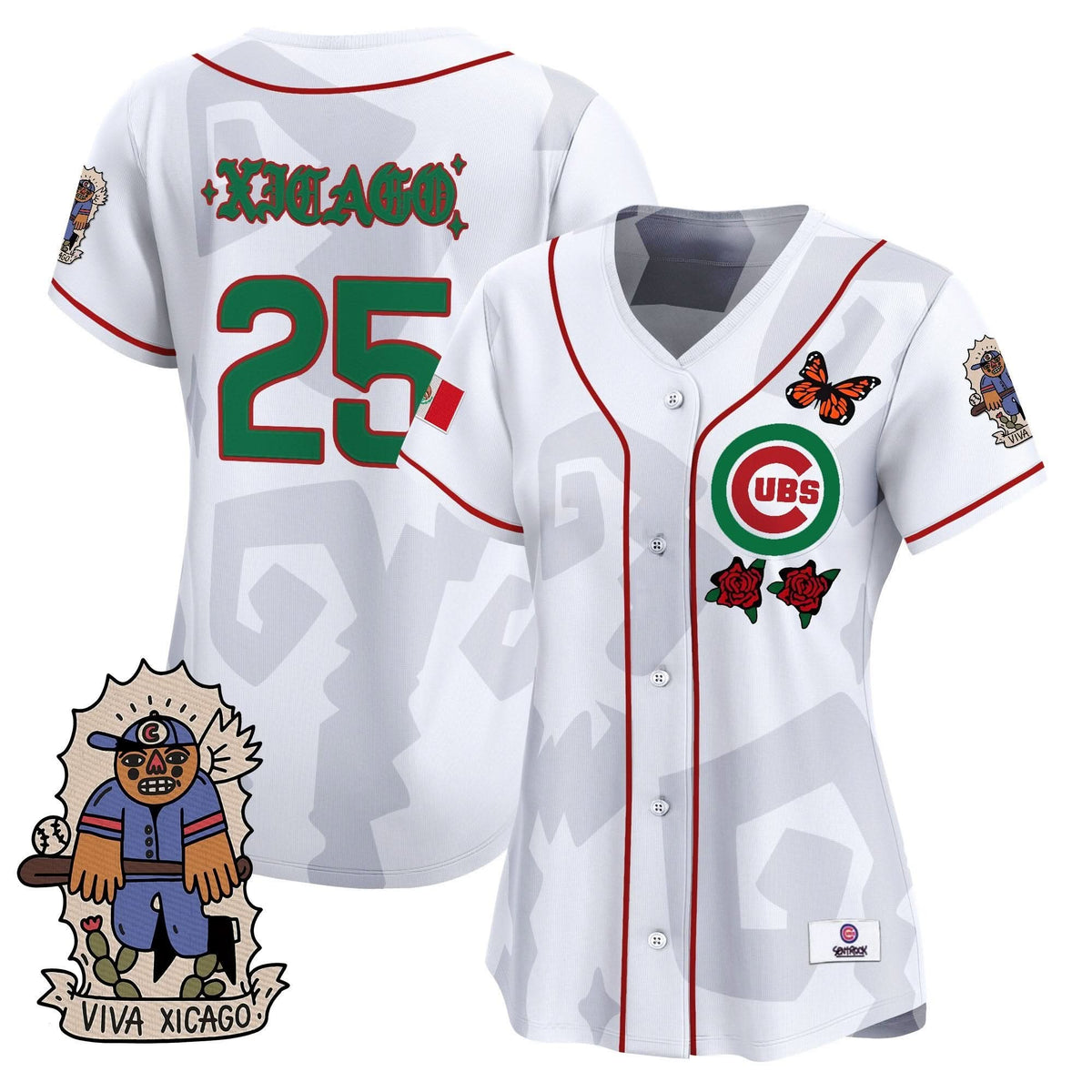 Women's 2025 Chicago Cubs Mexican Heritage Vapor Premier Limited Jersey - Stitched