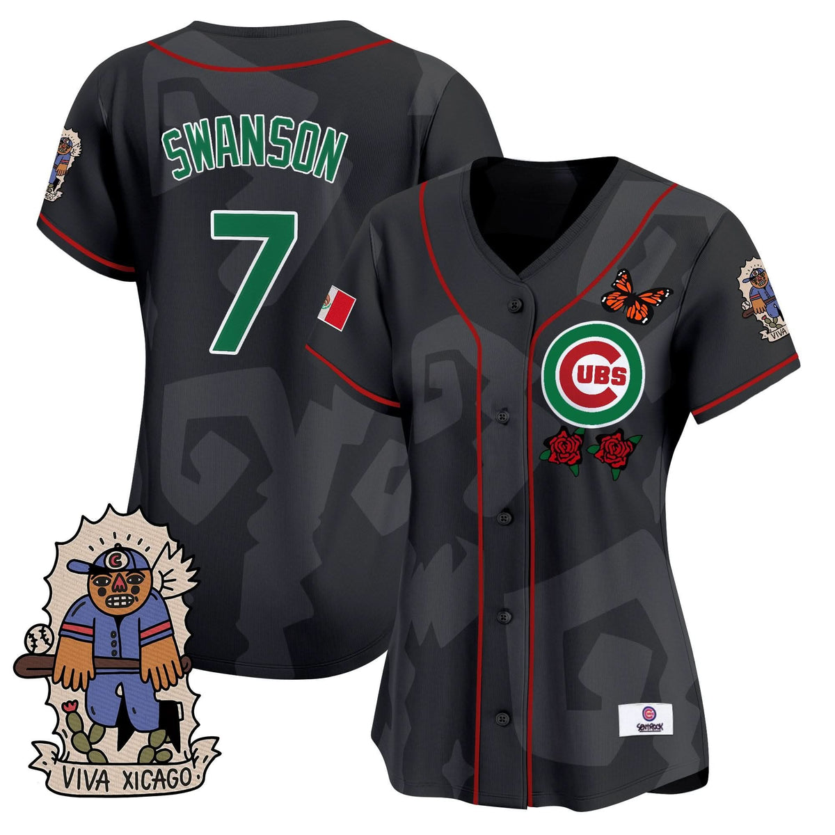Women's 2025 Chicago Cubs Mexican Heritage Vapor Premier Limited Jersey - Stitched
