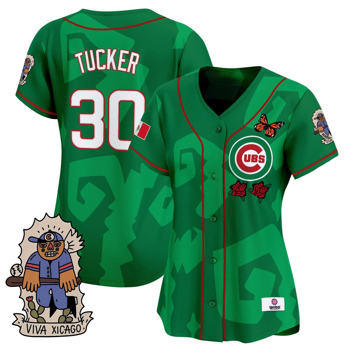 Women's 2025 Chicago Cubs Mexican Heritage Vapor Premier Limited Jersey - Stitched
