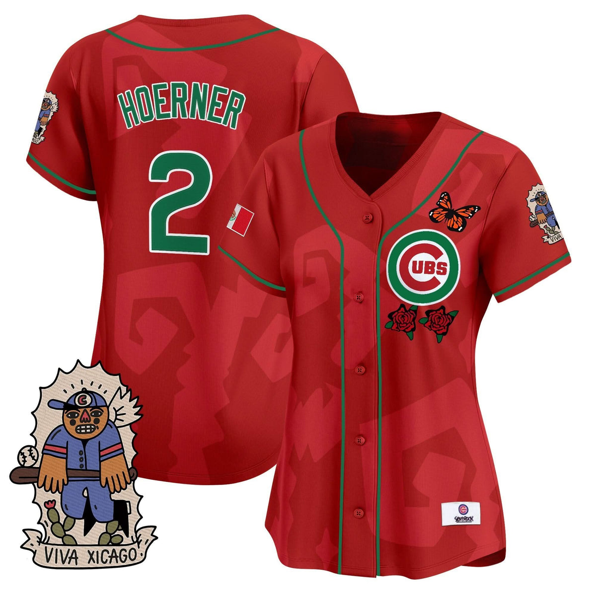 Women's 2025 Chicago Cubs Mexican Heritage Vapor Premier Limited Jersey - Stitched