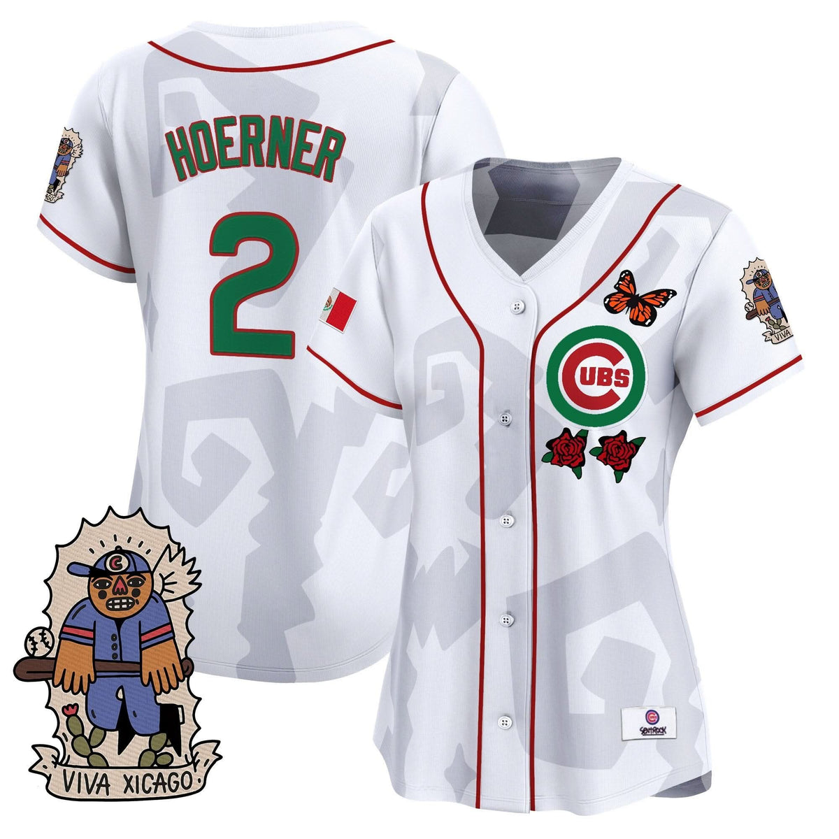 Women's 2025 Chicago Cubs Mexican Heritage Vapor Premier Limited Jersey - Stitched