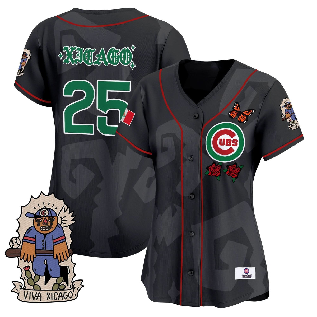 Women's 2025 Chicago Cubs Mexican Heritage Vapor Premier Limited Jersey - Stitched