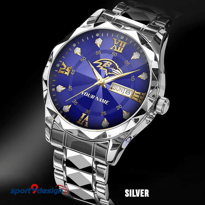 BAL - American Football Luxury Hand Watch All Team Custom Any Name Gift For Fan - Limited Edition
